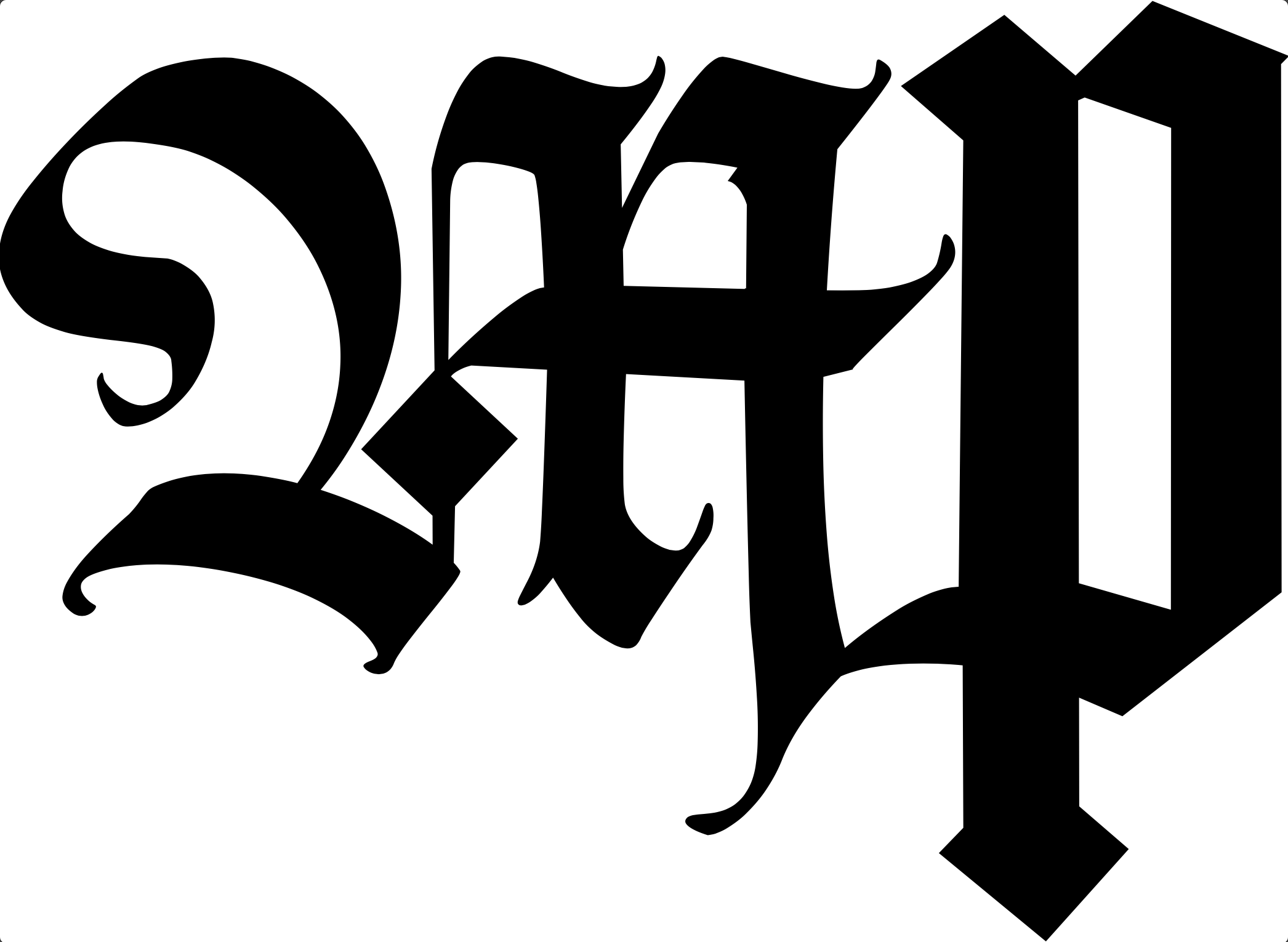 MP blackletter monogram